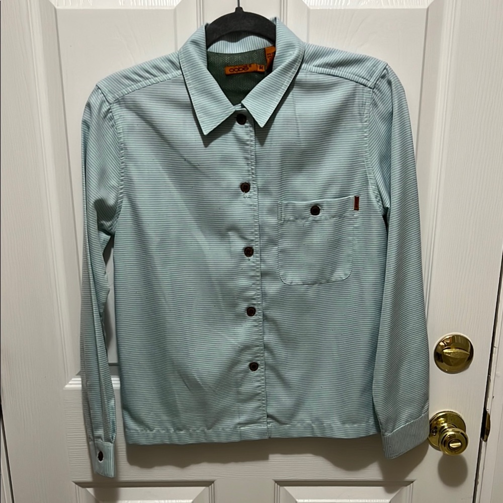 Oobe Striped Shirt with Dark Buttons size medium